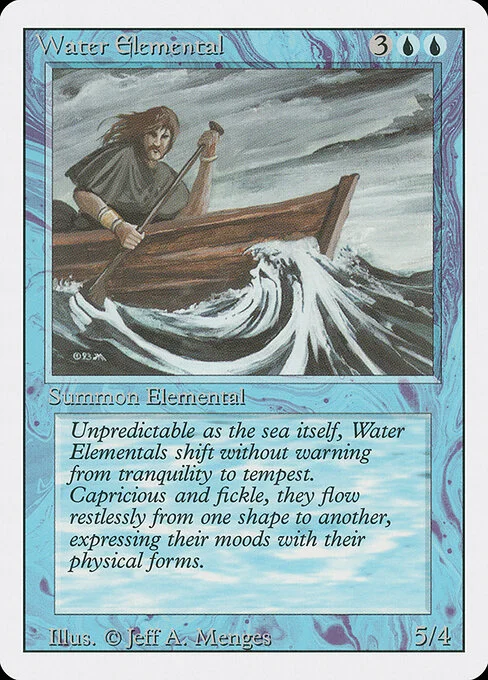 Water Elemental, carta Magic di tipo Creature — Elemental illustrata da Jeff A. Menges