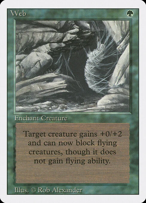 Web, carta Magic di tipo Enchantment — Aura illustrata da Rob Alexander
