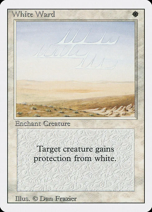 White Ward, carta Magic di tipo Enchantment — Aura illustrata da Dan Frazier