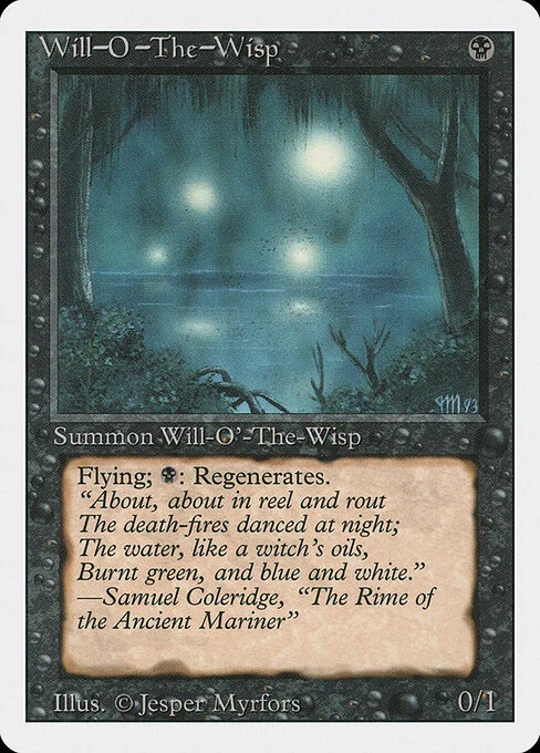 Will-o'-the-Wisp, carta Magic di tipo Creature — Spirit illustrata da Jesper Myrfors