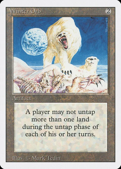 Winter Orb, carta Magic di tipo Artifact illustrata da Mark Tedin