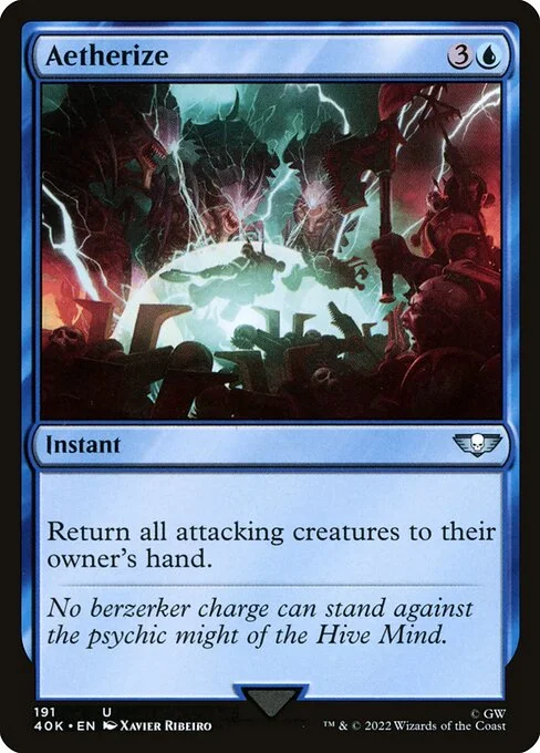 Aetherize, carta Magic di tipo Instant illustrata da Xavier Ribeiro