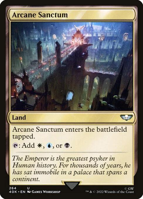 Arcane Sanctum, carta Magic di tipo Land illustrata da Games Workshop