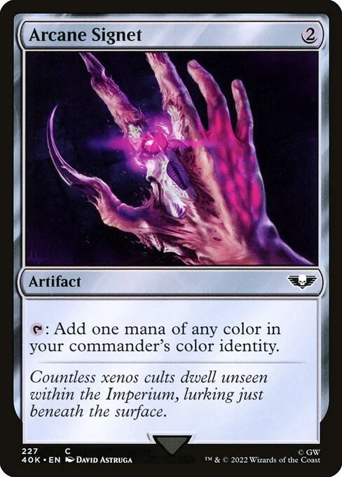 Arcane Signet, carta Magic di tipo Artifact illustrata da David Astruga