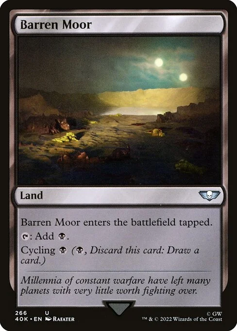 Barren Moor, carta Magic di tipo Land illustrata da Rafater