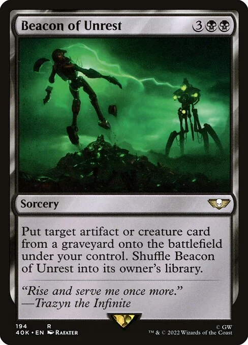 Beacon of Unrest, carta Magic di tipo Sorcery illustrata da Rafater