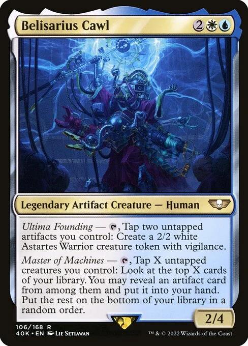 Belisarius Cawl, carta Magic di tipo Legendary Artifact Creature — Human illustrata da Lie Setiawan