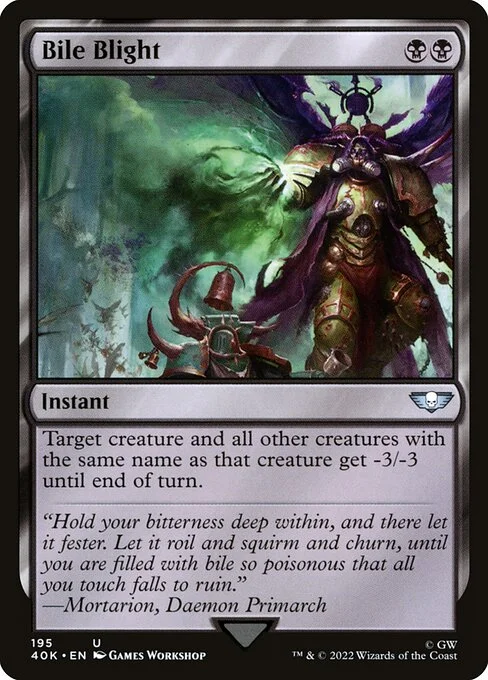 Bile Blight, carta Magic di tipo Instant illustrata da Games Workshop
