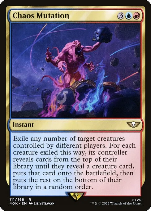 Chaos Mutation, carta Magic di tipo Instant illustrata da Lie Setiawan