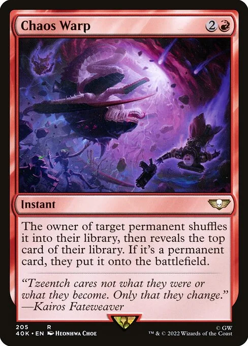 Chaos Warp, carta Magic di tipo Instant illustrata da Heonhwa