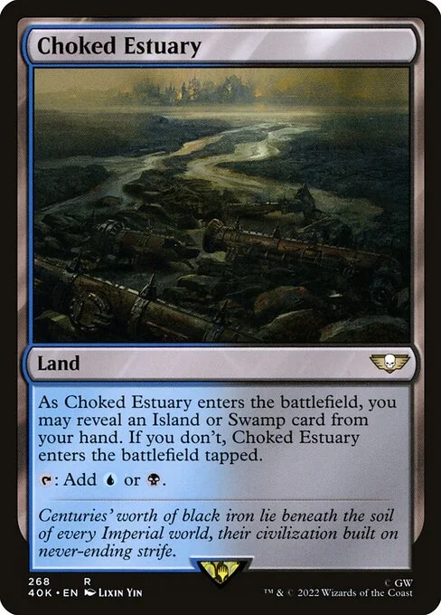 Choked Estuary, carta Magic di tipo Land illustrata da Lixin Yin