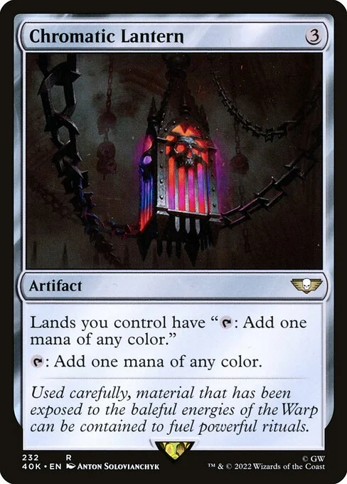 Chromatic Lantern, carta Magic di tipo Artifact illustrata da Anton Solovianchyk