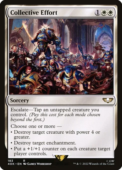 Collective Effort, carta Magic di tipo Sorcery illustrata da Games Workshop