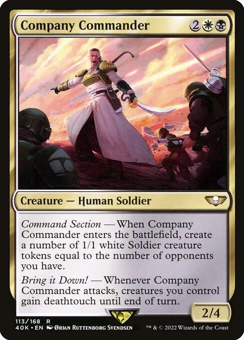 Company Commander, carta Magic di tipo Creature — Human Soldier illustrata da Ørjan Ruttenborg Svendsen