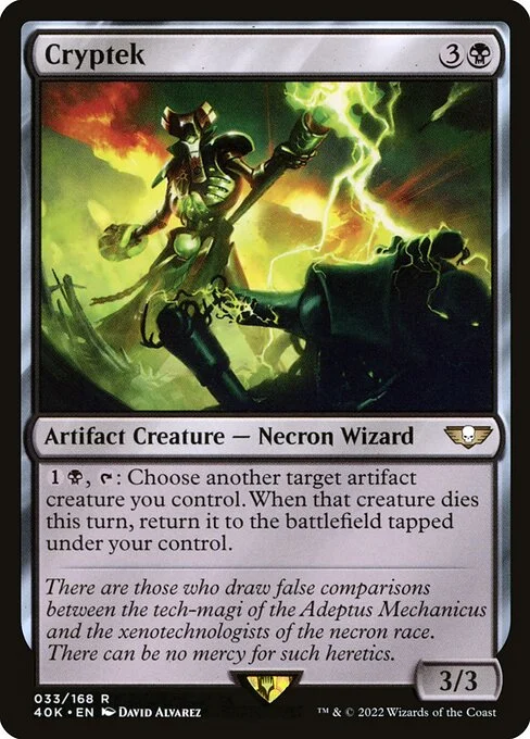 Cryptek, carta Magic di tipo Artifact Creature — Necron Wizard illustrata da David Álvarez