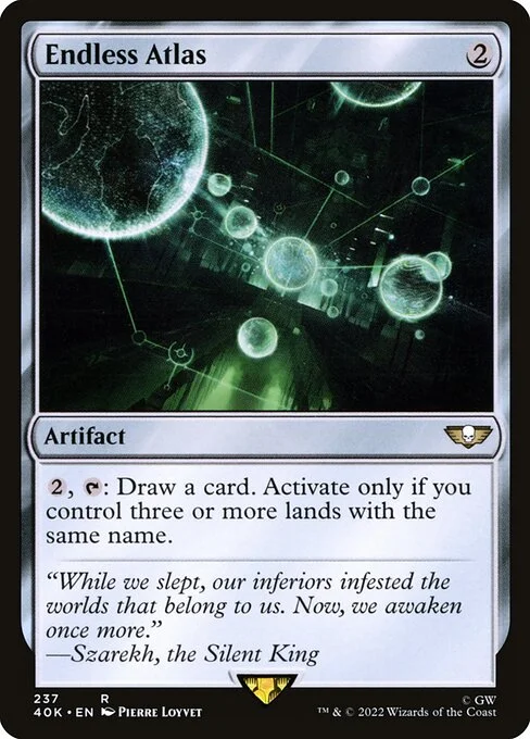 Endless Atlas, carta Magic di tipo Artifact illustrata da Pierre Loyvet