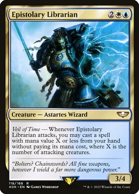 Epistolary Librarian, carta Magic di tipo Creature — Astartes Wizard illustrata da Games Workshop