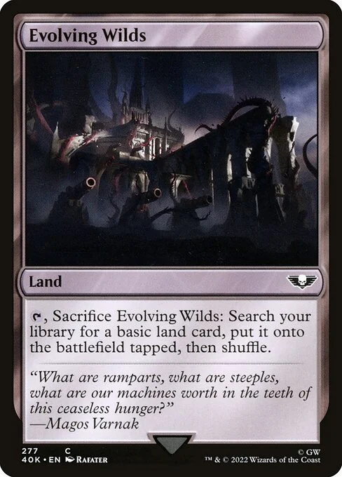 Evolving Wilds, carta Magic di tipo Land illustrata da Rafater