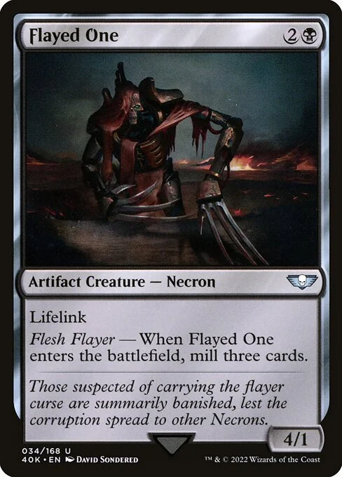 Flayed One, carta Magic di tipo Artifact Creature — Necron illustrata da David Sondered