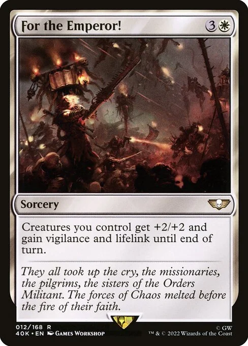 For the Emperor!, carta Magic di tipo Sorcery illustrata da Games Workshop