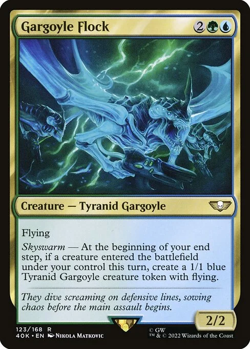Gargoyle Flock, carta Magic di tipo Creature — Tyranid Gargoyle illustrata da Nikola Matkovic