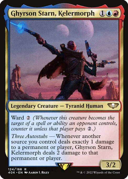 Ghyrson Starn, Kelermorph, carta Magic di tipo Legendary Creature — Tyranid Human illustrata da Aaron J. Riley