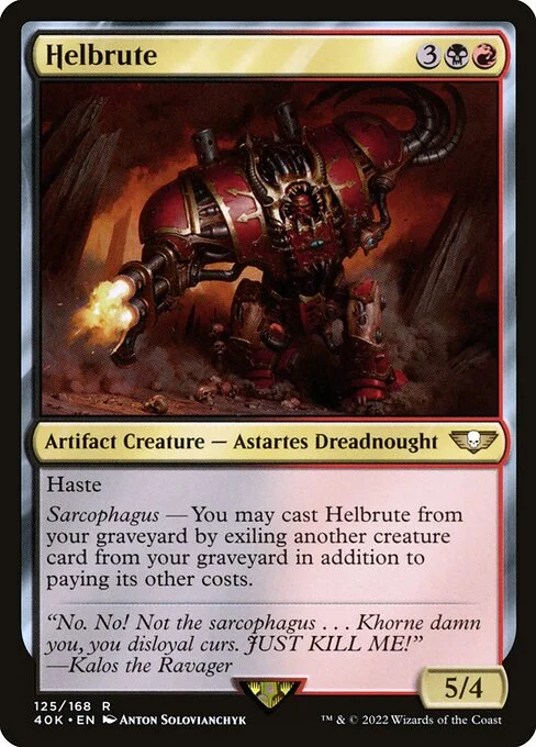 Helbrute, carta Magic di tipo Artifact Creature — Astartes Dreadnought illustrata da Anton Solovianchyk
