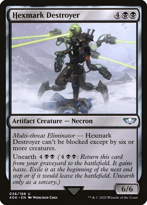 Hexmark Destroyer, carta Magic di tipo Artifact Creature — Necron illustrata da Wonchun Choi