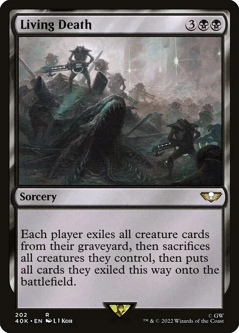 Living Death, carta Magic di tipo Sorcery illustrata da L J Koh