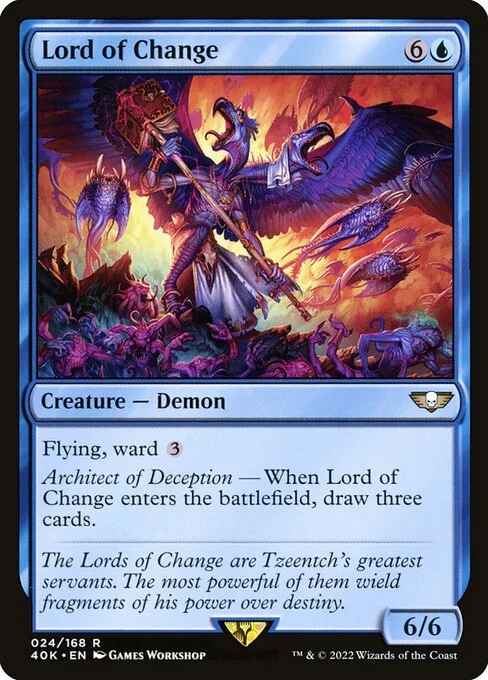 Lord of Change, carta Magic di tipo Creature — Demon illustrata da Games Workshop