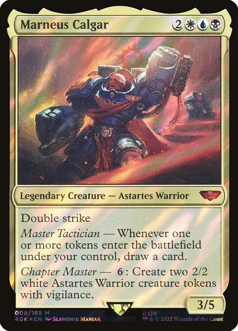Marneus Calgar, carta Magic di tipo Legendary Creature — Astartes Warrior illustrata da Slawomir Maniak