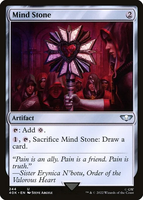 Mind Stone, carta Magic di tipo Artifact illustrata da Steve Argyle