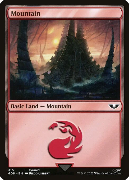 Mountain, carta Magic di tipo Basic Land — Mountain illustrata da Diego Gisbert