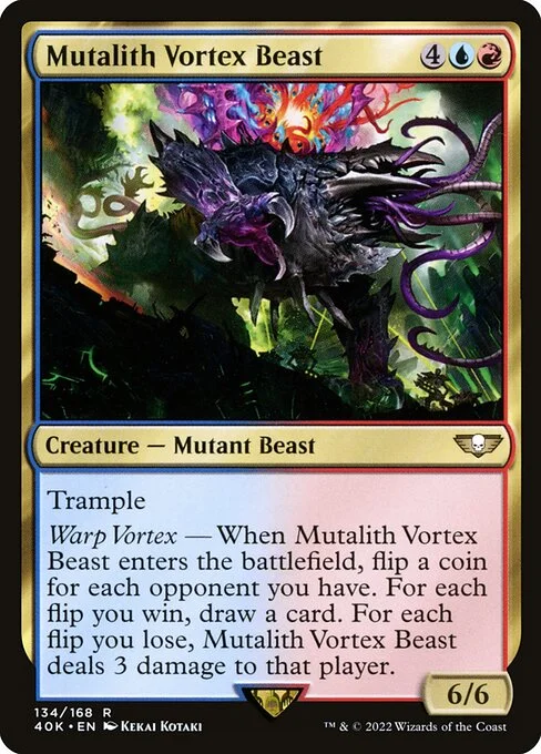 Mutalith Vortex Beast, carta Magic di tipo Creature — Mutant Beast illustrata da Kekai Kotaki