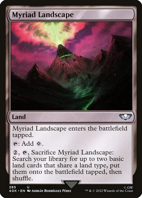 Myriad Landscape, carta Magic di tipo Land illustrata da Adrián Rodríguez Pérez