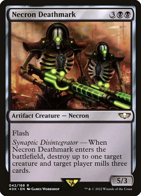 Necron Deathmark, carta Magic di tipo Artifact Creature — Necron illustrata da Games Workshop