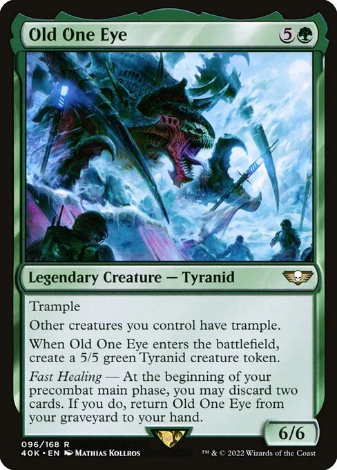 Old One Eye, carta Magic di tipo Legendary Creature — Tyranid illustrata da Mathias Kollros