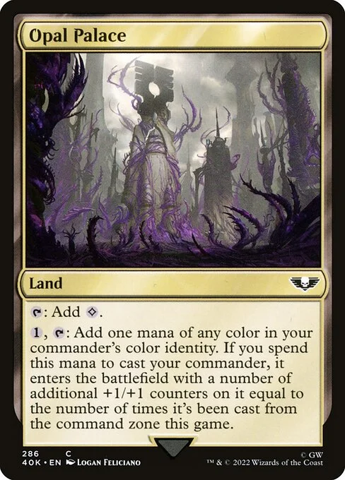 Opal Palace, carta Magic di tipo Land illustrata da Logan Feliciano