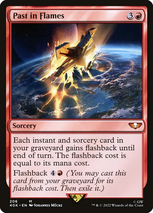 Past in Flames, carta Magic di tipo Sorcery illustrata da Johannes Mücke