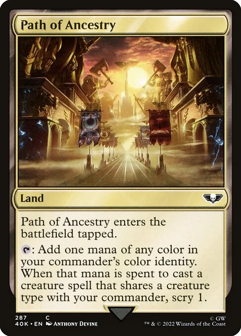 Path of Ancestry, carta Magic di tipo Land illustrata da Anthony Devine