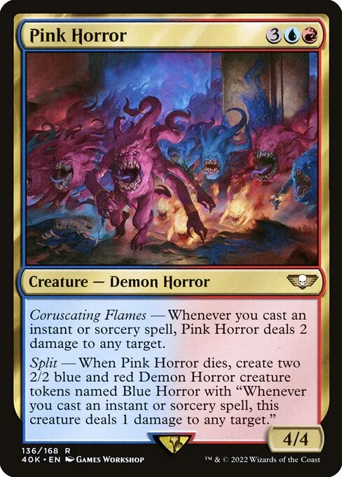 Pink Horror, carta Magic di tipo Creature — Demon Horror illustrata da Games Workshop