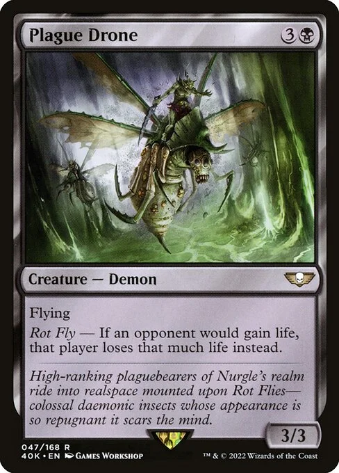 Plague Drone, carta Magic di tipo Creature — Demon illustrata da Games Workshop