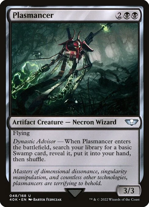Plasmancer, carta Magic di tipo Artifact Creature — Necron Wizard illustrata da Bartek Fedyczak