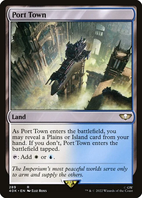Port Town, carta Magic di tipo Land illustrata da Eliz Roxs