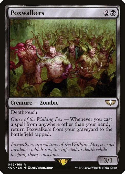 Poxwalkers, carta Magic di tipo Creature — Zombie illustrata da Games Workshop