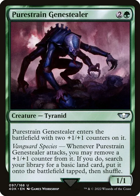 Purestrain Genestealer, carta Magic di tipo Creature — Tyranid illustrata da Games Workshop