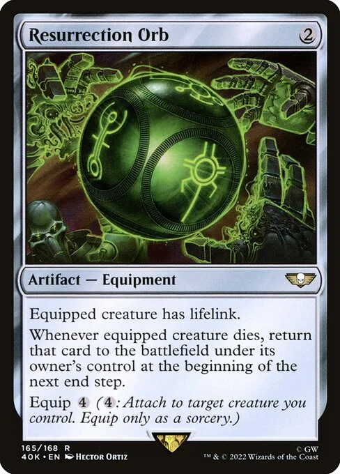 Resurrection Orb, carta Magic di tipo Artifact — Equipment illustrata da Hector Ortiz