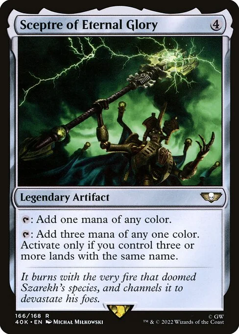 Sceptre of Eternal Glory, carta Magic di tipo Legendary Artifact illustrata da Michał Miłkowski