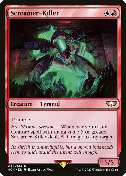 Screamer-Killer, carta Magic di tipo Creature — Tyranid illustrata da David Auden Nash