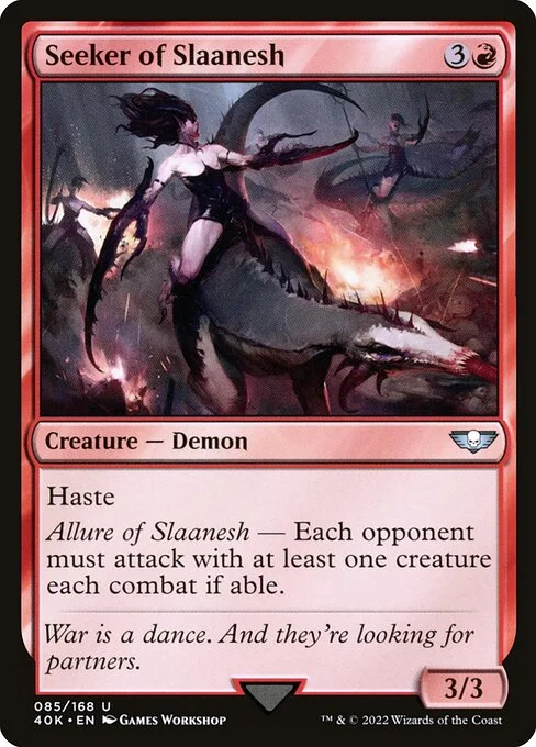 Seeker of Slaanesh, carta Magic di tipo Creature — Demon illustrata da Games Workshop